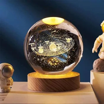 3D Solar System Nightlight, Crystal Glass Ball Light Holiday Gifts My Store